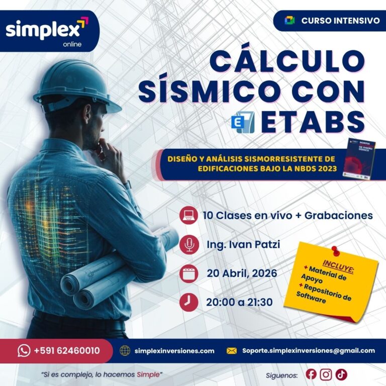 CÁLCULO SÍSMICO CON ETABS: Diseño y Análisis Sismorresistente de Edificaciones bajo la NBDS 2023